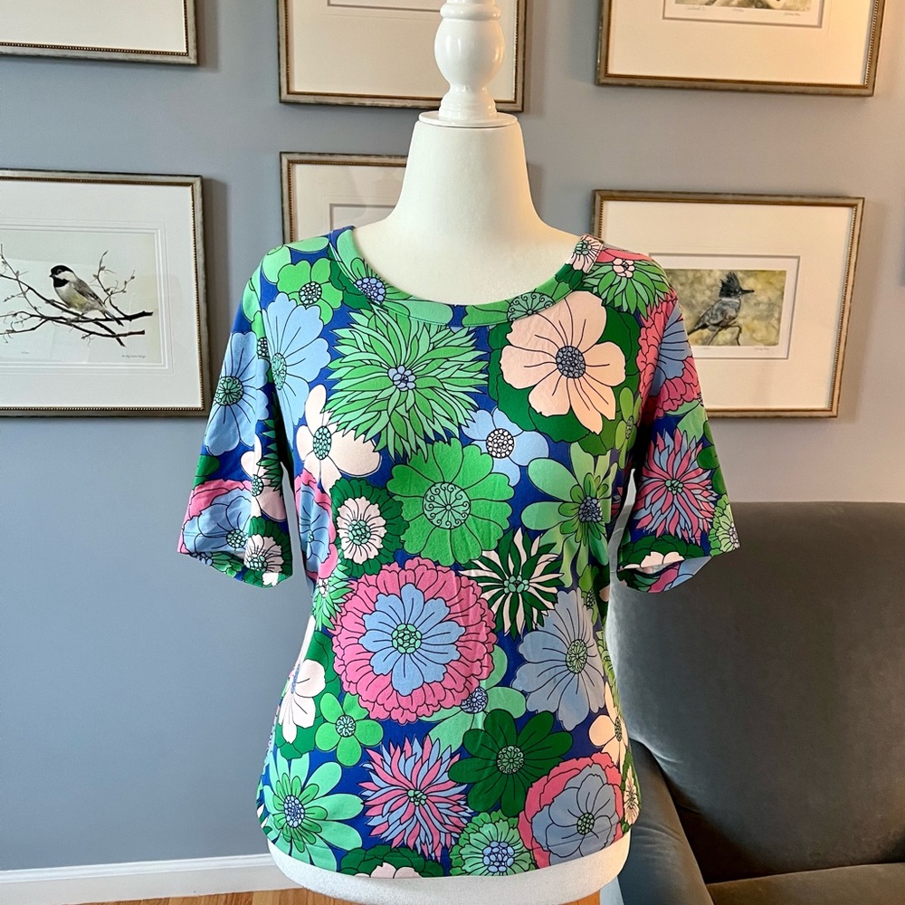 Talbots Tee Multi- Color Pastels; Size L (Nwot) - image 2